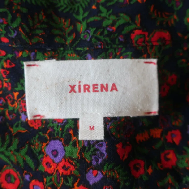 Xirena Charley Chemise Imprimé Floral Rayonne Taille Moyenne Haut à Manches Longues