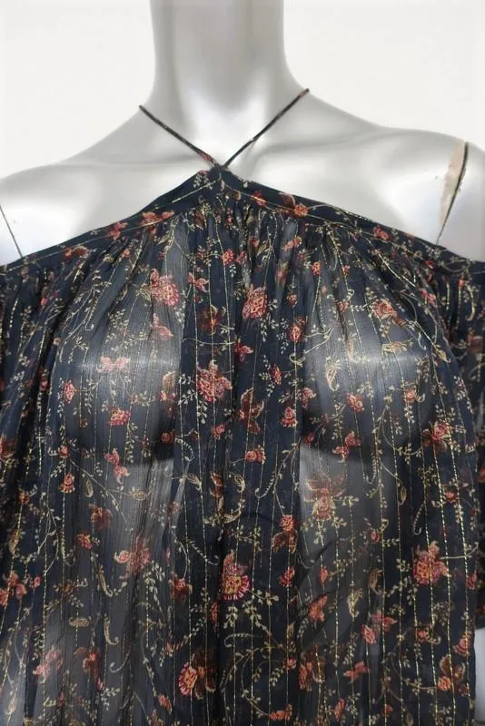 Zimmermann Blouse décolletée Havoc à bretelles Imprimé floral en chiffon Taille 0