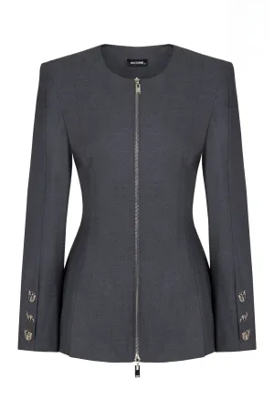 Zipper Shirt Jacket